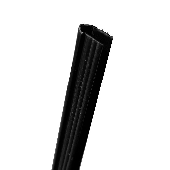 1950mm Black Shower Door PVC Seal Strip - Glass 6-8mm Large Image