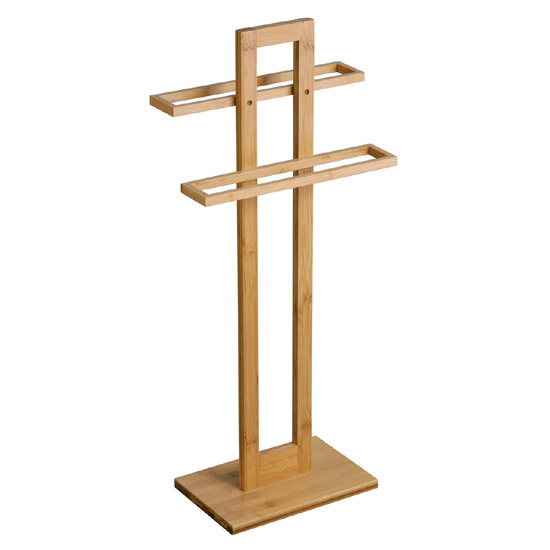 2 Tier Bamboo Towel Rail 1602016 at Victorian Plumbing UK