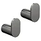 2 x Arezzo Gunmetal Grey Robe/Towel Hooks 