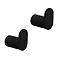 2 x Arezzo Matt Black Towel Hooks  Profile Large Image