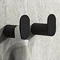 2 x Arezzo Matt Black Towel Hooks  Large Image