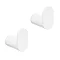 2 x Arezzo Matt White Towel Hooks  Profile Large Image