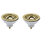 2 x Bower Brushed Brass Basket Strainer Belfast Kitchen Sink Wastes