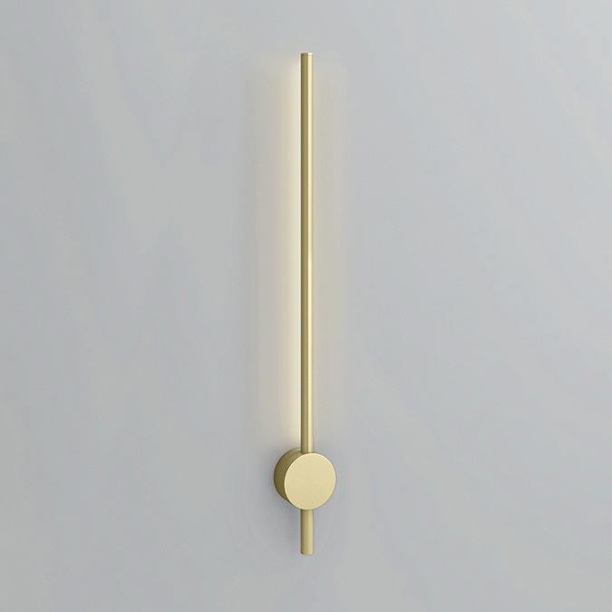 2 x Ellis & Co Lacerva Pillar Bathroom Wall Light - Brushed Brass