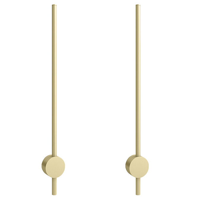 2 x Ellis & Co Lacerva Pillar Bathroom Wall Light - Brushed Brass