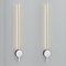 2 x Ellis & Co Lacerva Pillar Bathroom Wall Light - Chrome