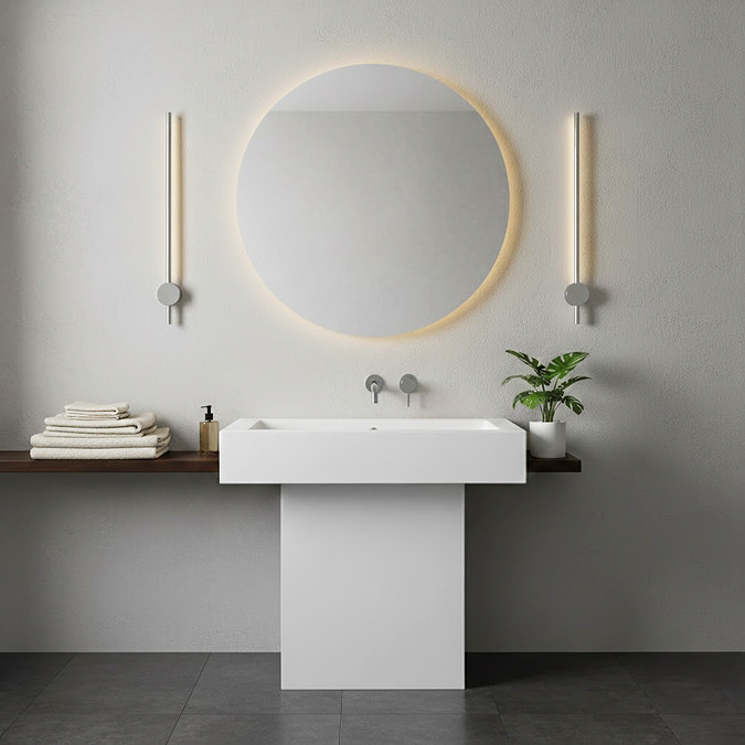 2 x Ellis & Co Lacerva Pillar Bathroom Wall Light - Chrome