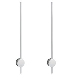 2 x Ellis & Co Lacerva Pillar Bathroom Wall Light - Chrome