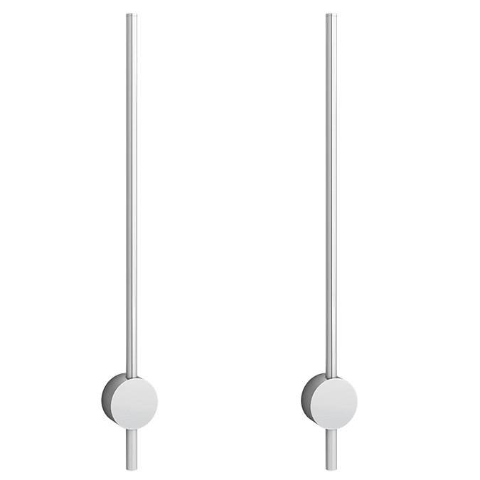 2 x Ellis & Co Lacerva Pillar Bathroom Wall Light - Chrome