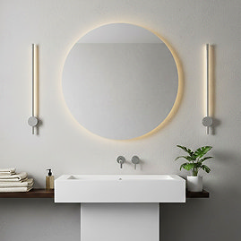 2 x Ellis & Co Lacerva Pillar Bathroom Wall Light - Chrome