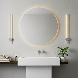 2 x Ellis & Co Lacerva Pillar Bathroom Wall Light - Chrome