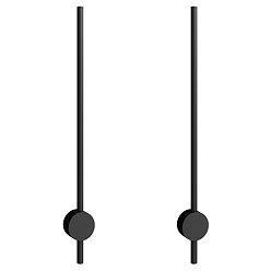 2 x Ellis & Co Lacerva Pillar Bathroom Wall Light - Matt Black