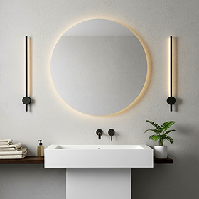 2 x Ellis & Co Lacerva Pillar Bathroom Wall Light - Matt Black