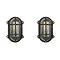 2 x Industville 6" Bulkhead Outdoor & Bathroom Oval Light - Black Large Image