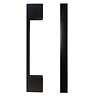 2 x Modern D Type Matt Black Additional Handles - L150mm (128mm Centres)  Profile Large Image