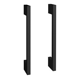 2 x Modern D Type Matt Black Additional Handles - L150mm (128mm Centres) Large Image