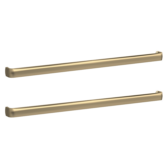 2 x Monza Brushed Brass D-Handles (320mm Centres)