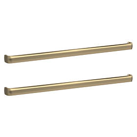 2 x Monza Brushed Brass D-Handles (320mm Centres)