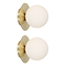 2 x Opus Wall Mounted Lights Brushed Brass