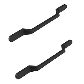 2 x Period Bathroom Co. Matt Black Additional Handles Large Image