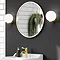 2 x Revive Satin Brass Bathroom Wall Lights with Globe Shades  Standard Large Image