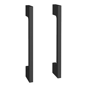 2 x Slim-Line D Matt Black Additional Handles - L150mm (128mm Centres) Large Image