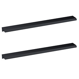 2 x Venice Matt Black Medium Pull Handles 300mm Large Image