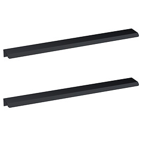 2 x Venice Matt Black Medium Pull Handles 300mm Large Image