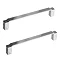 2 x York Chrome Art Deco Strap Additional Handles - L172mm (158mm Centres)  Profile Large Image