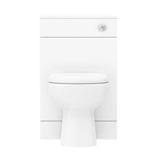 Turin 500mm BTW Toilet Unit inc. Cistern + Round Pan (Depth 200mm)  In Bathroom Large Image