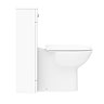 Turin 500mm BTW Toilet Unit inc. Cistern + Round Pan (Depth 200mm)  additional Large Image