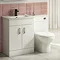 Turin 500mm BTW Toilet Unit inc. Cistern + Round Pan (Depth 200mm)  Newest Large Image