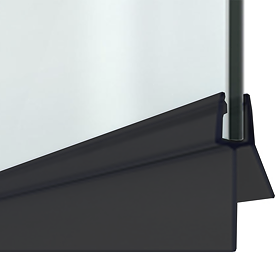 20mm Gap Black Shower Screen Door Seal Strip (Length 900mm) - Glass 4-6mm