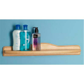 60cm Wall Mounted Wooden Bathroom Shelf - 1600343 Profile Large Image