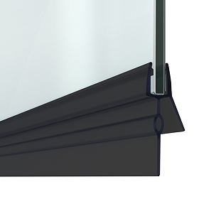 23mm Gap Black Shower Screen Door Seal Strip (Length 900mm) - Glass 4-6mm