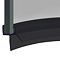 23mm Gap Curved Black Shower Screen Door Seal Strip (Length 850mm) - Glass 8mm
