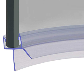 23mm Gap Curved Clear Shower Screen Door Seal Strip (Length 850mm) - Glass 4-6mm