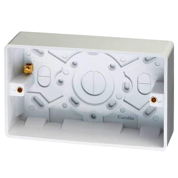25mm Double Patress Box White Large Image