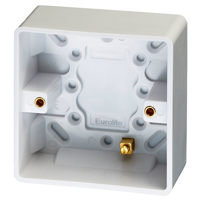 25mm Single Patress Box White Large Image