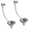 Pack of 2 Bower Universal Kitchen Sink Basket Strainer Wastes Chrome