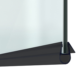 3-7mm Gap Black Shower Screen Door Seal Strip (Length 900mm) - Glass 4-6mm
