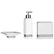 3 Piece White Radiance Ceramic Bathroom Accessories Set - 3PC-RAD-WHT Large Image