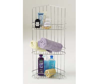 3 Tier Chrome Corner Rack Large Image