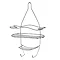 3 Tier Chrome Shower Caddy with Hooks - 1600563 Large Image