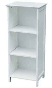 3 Tier White Wood Floor Standing Unit - 1600953 Large Image