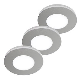 3 x Revive 3-Tone Round Stainless Steel Under Cabinet Light
