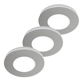 3 x Revive 3-Tone Round Stainless Steel Under Cabinet Light