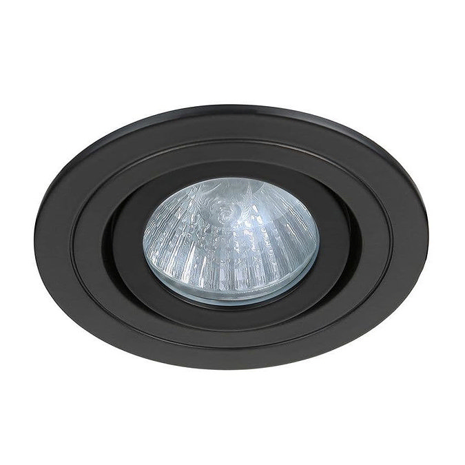 3 x Revive IP65 Matt Black Round Tiltable Bathroom Downlights