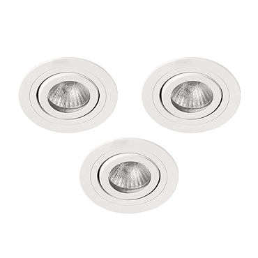 3 x Revive IP65 White Round Tiltable Bathroom Downlights