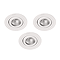 3 x Revive IP65 White Round Tiltable Bathroom Downlights